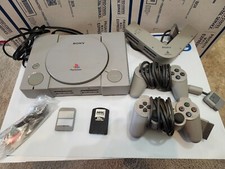 Sony Playstation 1 SCPH-7501 console bundle, powers up not tested AS IS