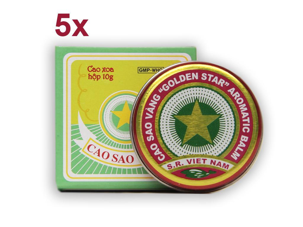 Vietnamesische Balsam 5 x 10g Golden Star Balm Erkältung Kopfschmerzen Звездочка