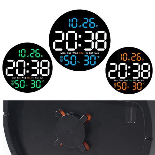 10inch LED Digital Alarm Clock With Temperature Date Large Display Wall Clock - Picture 15 of 21
