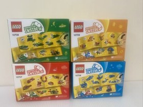 LEGO Lot Orange 60 pc 10709, Green 66 pc 10708 Blue 78 pc 10706, Red 55 Pc 10707