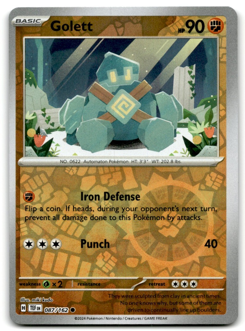 Pokemon Trading Card TCG Golett #87 Reverse Holo