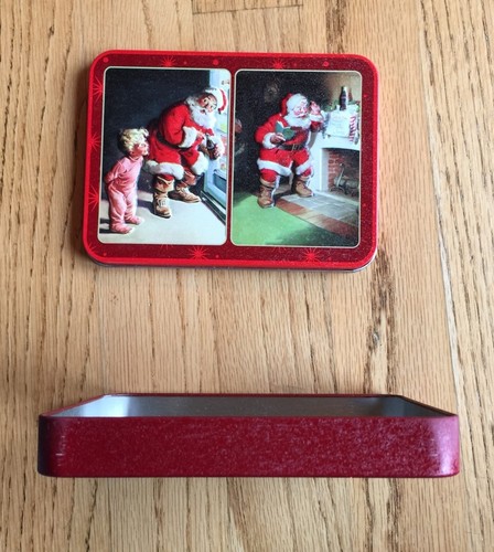 Vintage 2 Decks Coca Cola Santa Playing Cards In Collectors Tin 11th in Series - Picture 11 of 12