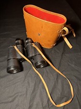 Omega 7x50 Field 7.1 No. 34158 Vintage Binoculars & Leather Case - Coated Lens