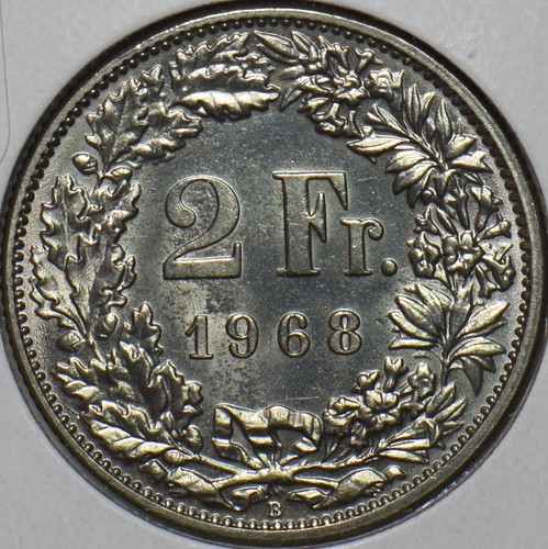 Switzerland 1968 2 Francs 297473 combine shipping - Picture 2 of 2