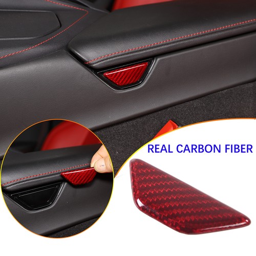 Red Real Carbon Fiber Full Interior Set Decor Cover Trim Kit for Corvette C8 20+ - Picture 102 of 444