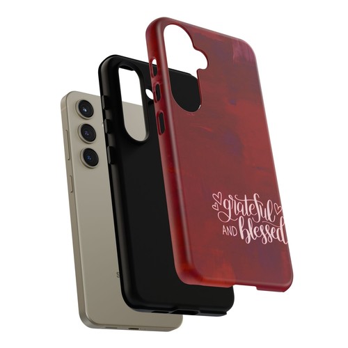 Red Tough Cases For iPhone, Galaxy, Pixel Grateful and Blessed - Picture 169 of 251