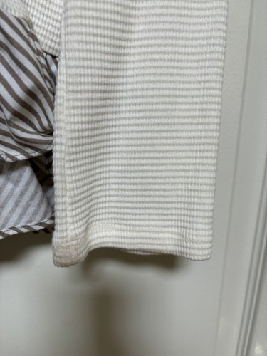 Persnickety Long Sleeve Cream Top Girls Size 12 Ruffle Gray Striped Hem - Picture 6 of 12