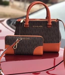 kors wallet michael nwt satchel kellen handbag xs pvc matching leather