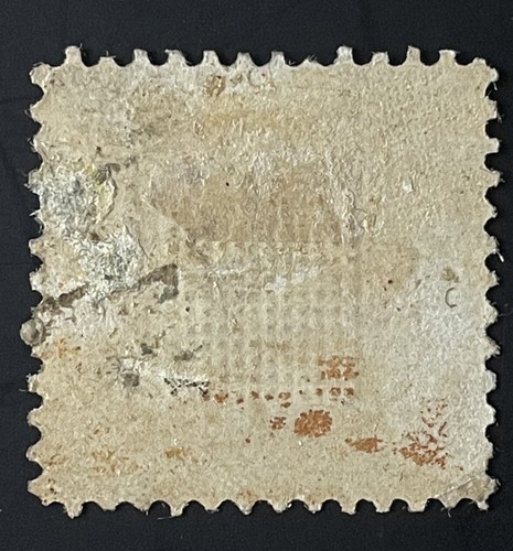 US Stamps; Scott #112 Pictorial Issues: 1869 1c Franklin OG H M (G-Grill) $650 - Picture 4 of 6