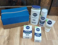 NIVEA MEN 5 Piece Complete Collection Skin Care Set for Sensitive Skin With Bag