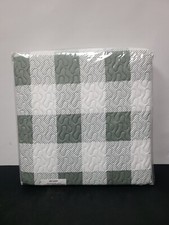 Lakeside Checkered Bed Quilt Set with Pillow Shams - Gray - Full/Queen - 3 New