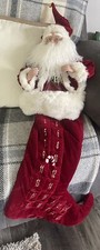 Christmas Santa Stocking Advent Calender Hanging Large HTF Bombay Furniture Co