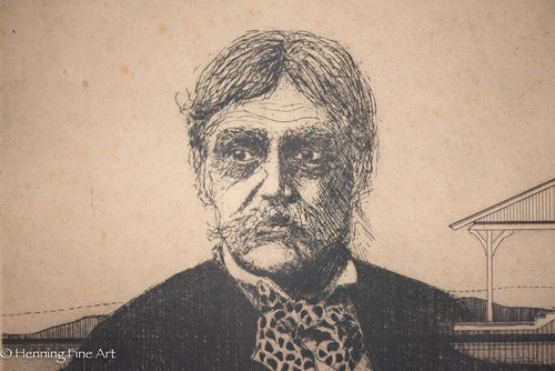 Beautiful Vintage Etching Frank Furness Architect Portrait Trial Proof, Rare! - Picture 7 of 7