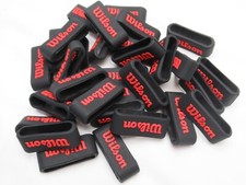 WILSON "LOGO" BLACK SILICONE RUBBER TENNIS RACQUET GRIP BAND CHOOSE QTY 