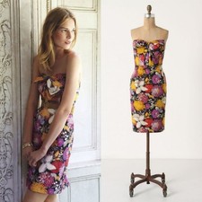 MOULINETTE SOEURS anthropologie $198 TROPICA Jacquard Dress 2 NWT floral print