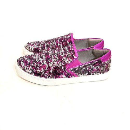 purple sequin sneakers
