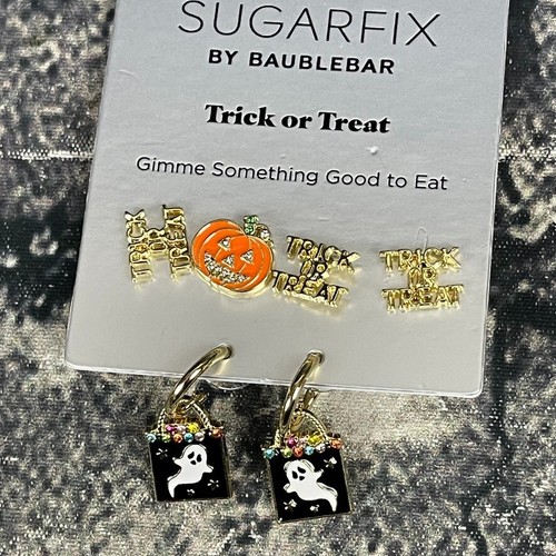 Sugarfix Baublebar Earrings Trick OR Treat Gimme Something to Eat 3 Pair - Picture 3 of 8