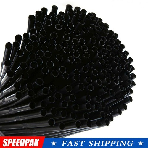 100pc/set Mini Short Cocktail Straws Small Black Plastic Wedding Straw - Afbeelding 1 van 8