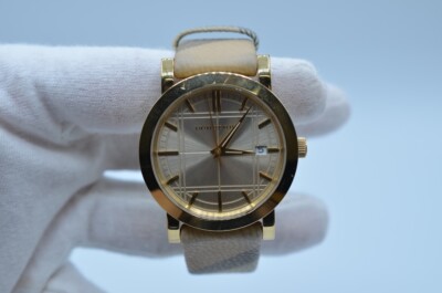 Burberry BU1398 Check Engraved Dial Burberry Heritage Silver Dial Leather Strap Watch for Women main image 2