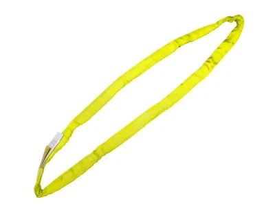 RUGGEDTOW 8 ft Yellow Endless Round Rim Sling Tow Strap Wrecker Recovery 8400 lbs WLL