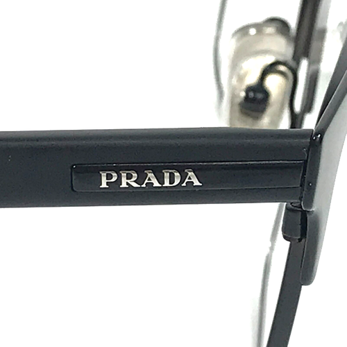Prada Eyeglasses Frames VPR58Z 1BO-1O1 Matte Black Square Full Rim 57-19-145 - Picture 4 of 14