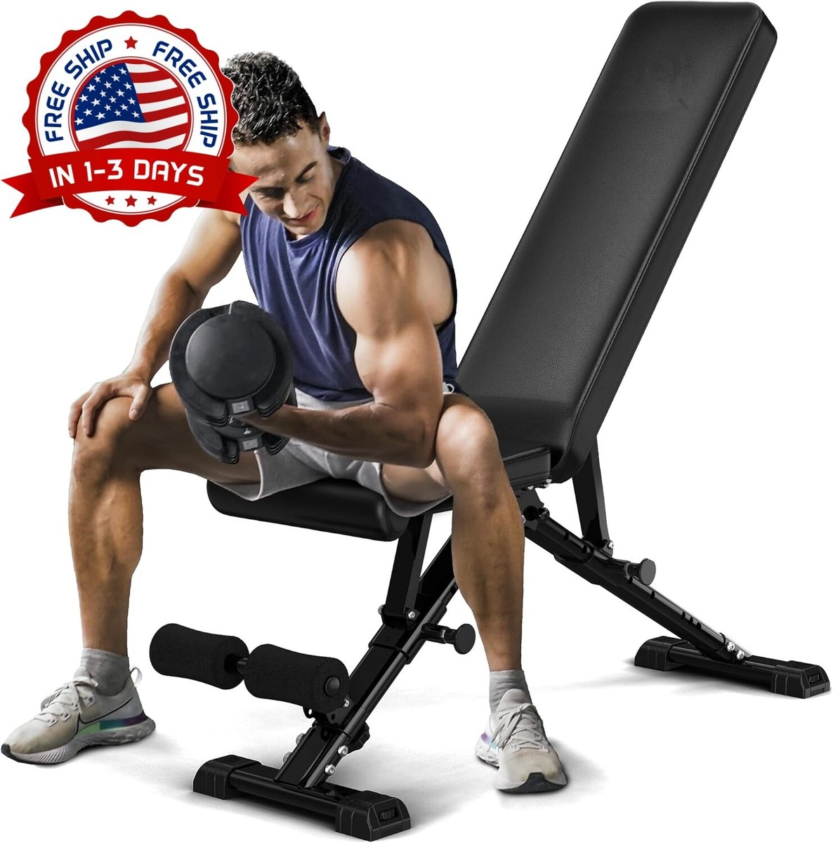 Banco De Pesas De Ejercicio Plegable Banco Inclinado De - Main Image
