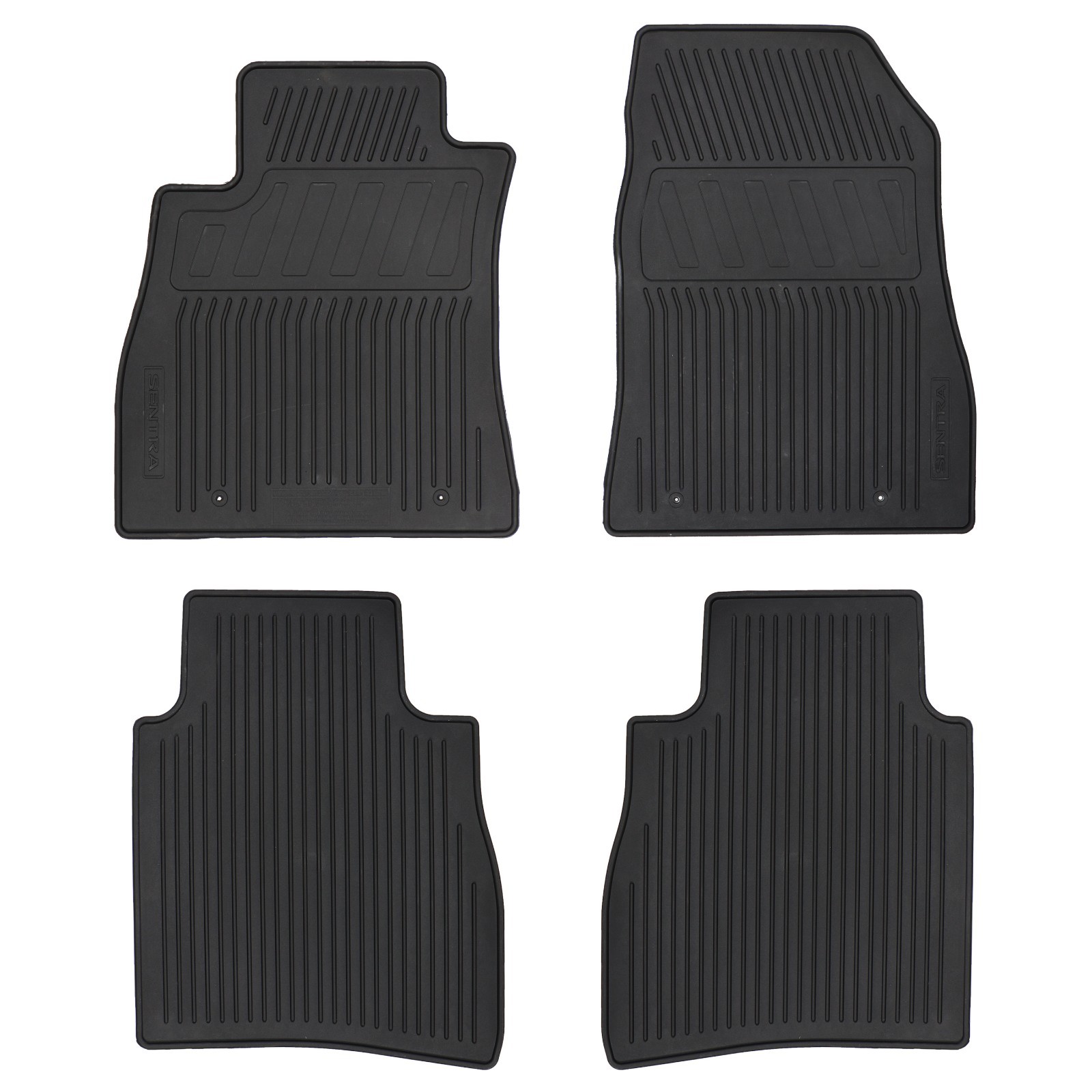 Juego de alfombrillas de goma para todo clima para Nissan Sentra 2014-2019 (N/P no disponible)