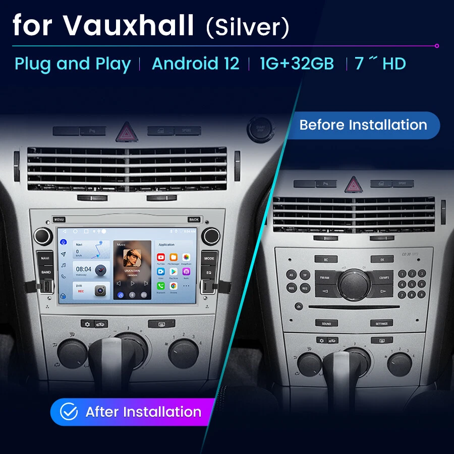 CarPlay Android Stereo For Vauxhall Astra H Corsa D Zafira GPS SAT NAV Car Radio - Image 2 of 4