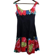 Nine West Bold Floral Fit & Flare Sleeveless Dress 2 Womens