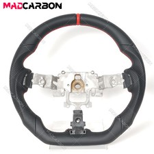 Black Leather Steering Wheel Red Ring For 2008-2010 Mazda Mx-5 Mk3 Rx-8 Rx3 Black Leather Steering Wheel Red Ring For 2008-2010 Mazda Mx-5 Mk3 Rx-8 Rx3
