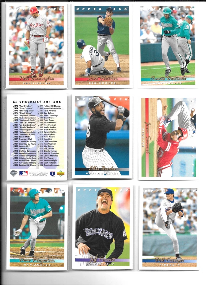 1993 Upper Deck Baseball Series I & II Trading Cards / Choose #s 501-750 / mb24 - Image 4 of 4