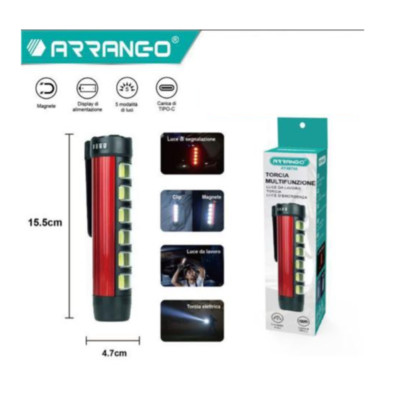 TASCHENLAMPE ARBEITSLICHT LED MULTIFUNKTION NOTLEUCHTE LICHT WEISS ROT