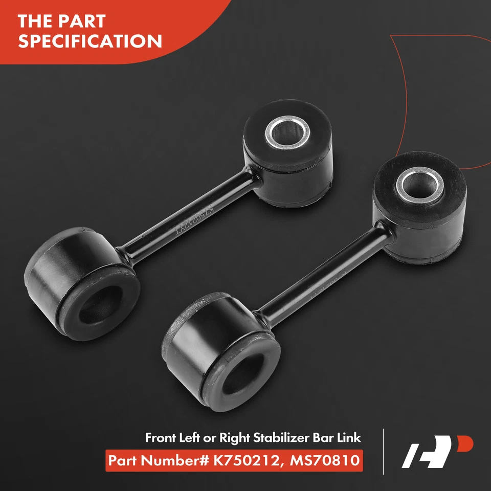 2 peças novo link de extremidade de barra oscilante dianteira esquerda e direita para Volkswagen EuroVan 1993-2003 - Imagem 3 de 4