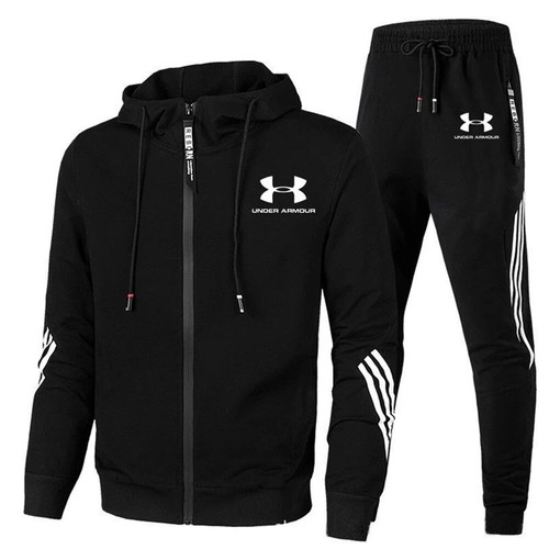 Men's Gym Tracksuit Set Hoodie Jacket Tops Jogging Joggers Pants Trousers Outfit - Picture 9 of 16