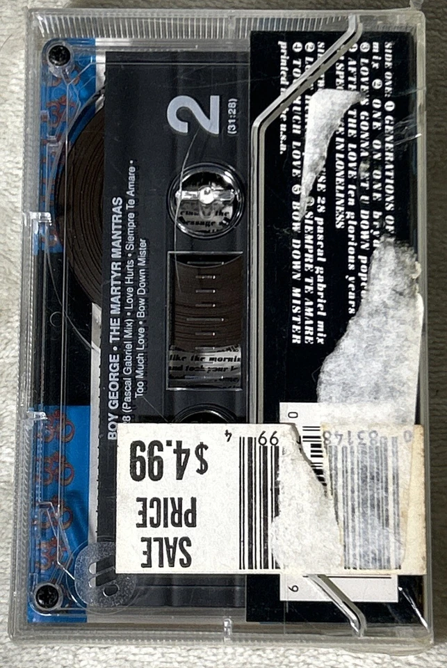Boy George The Martyr Mantras SEALED Cassette Virgin W/ Hype Sticker READ - Imagem 3 de 4