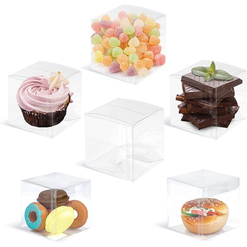 PVC Boxes Wedding Favour Gift Display Storage Box Clear Plastic Cube Box 7x7x7CM - Picture 5 of 10