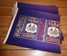 X10 WHOLESALE CAN LABEL VINTAGE COFFEE C1900 FLAG SPANISH AMERICAN WAR OHIO