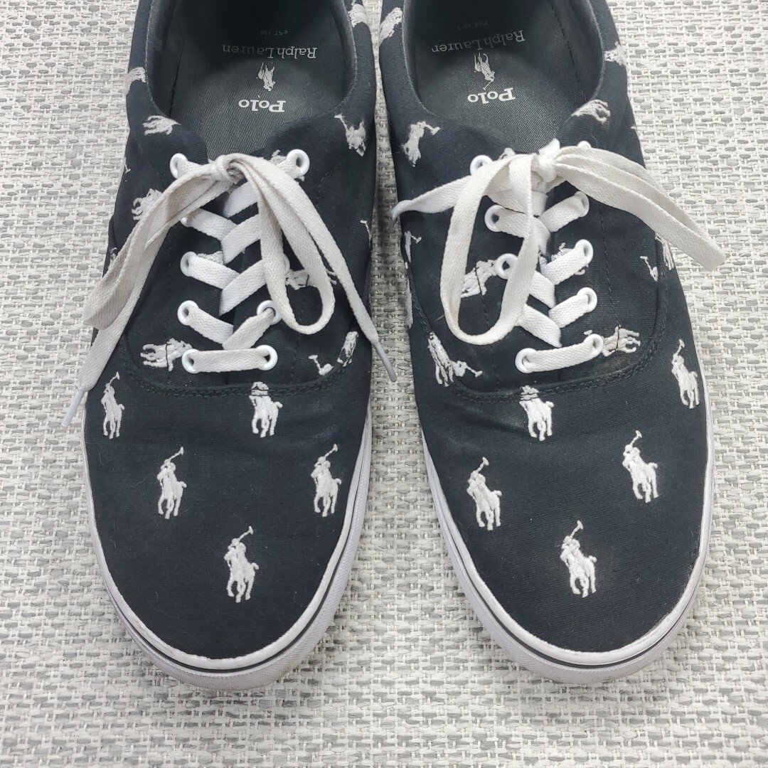 Scarpe Polo Ralph Lauren Thorton uomo 14 D stringate all over pony logo tela