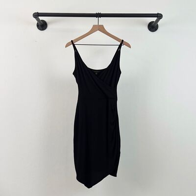 goldray fraidy knit dress Goldray StitchFix Fraidy Ribbed Asymmetrical Sleeveless Mini Dress Black Size XS