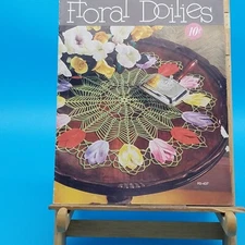 NEWEST IN FLORAL DOILIES TO CROCHET Coats & Clarks Book #268 ~ Vintage 1950