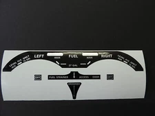 PIPER PA 39 TWIN COMANCHE FUEL PANEL PLACARDS 5 PIECES WITH TIP TANKS