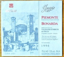 Etichette vino ITALIA GAGGIE Piemonte Bonarda  Vaudano Enrico & Figl wine labels