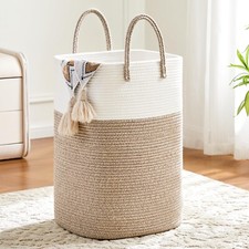 Laundry Basket,Woven Cotton Rope Laundry Hamper Sorters,60L Versatile Storage...