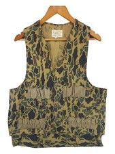Vintage American Field Hunting Vest Duck Camo Shell Loops Men's Medium