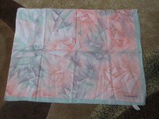 Vintage Cacharel Scarf 44" x 29" Made in Italy 100 Cotton Pastel Abstract