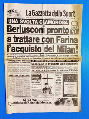 GAZZETTA DELLO SPORT 20 AVRIL 1985 HATELEY MILAN ALBORETO FERRARI