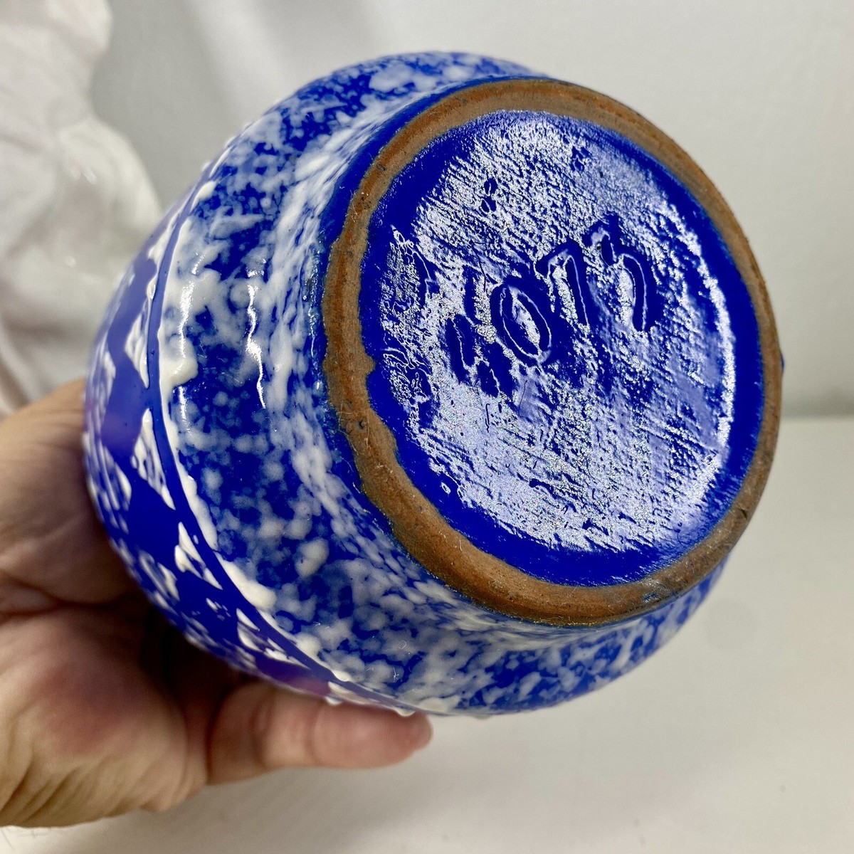 VEB HALDENSLEBEN Specked LAVA VASE East German #4073 FAT VEB HALDENSLEBEN Specked LAVA VASE East German #4073 FAT