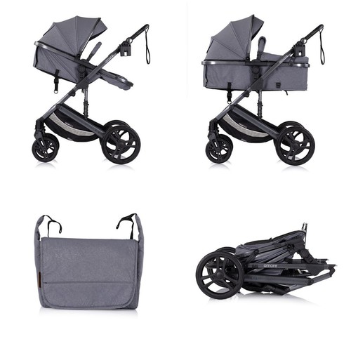Poussette Chipolino 2 en 1 Amore porte-boissons sac à langer couvre-pieds panier - Photo 3/18