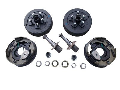 #ad #ad Build Your Own 3500# Electric Brake Trailer Axle Kit EZ Lube Spindle 5x4.5 Drum $331.43