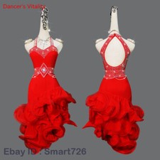 Latin Dance Professional Dress Competition Clothing Women Dresses Children Skirt